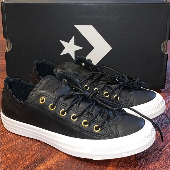 black and gold converse womens
